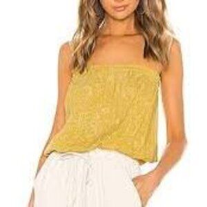 NWOT Revolve Indah Gemma Tube Top Saffron Batik - S/M
